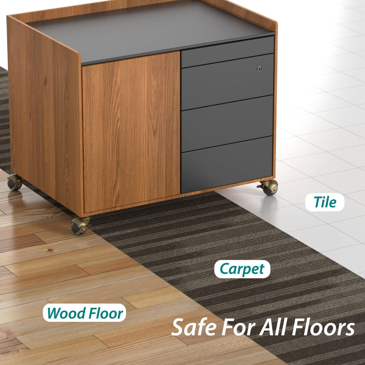 2 inch Antique Brass Ball Casters, Vintage Furniture Caster Wheels, Swivel Caster, Set of 4 for Furniture, Sofa, Coffee Table, Cabinet, Kitchen Cart HOLKIE