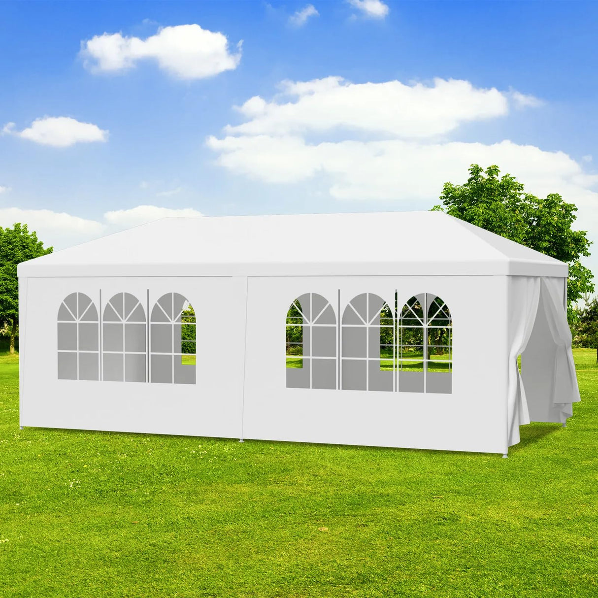 SEALAMB 10x20FT Outdoor Canopy Tents for Parties, Waterproof Large Canopy Tent with 6 Sidewalls, Paito Gazebo Party Event Tent for Birthday Wedding Backyard BBQ SEALAMB