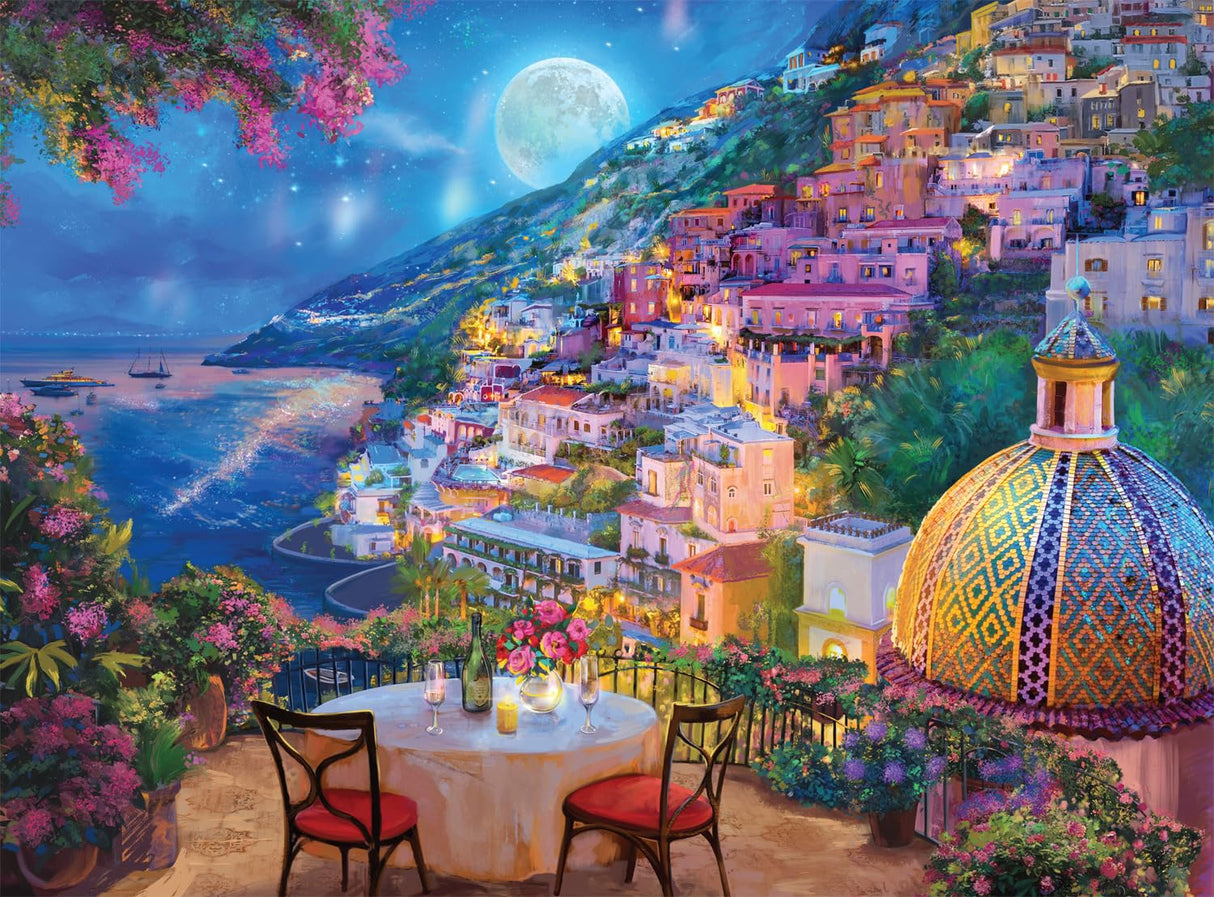 Buffalo Games - Lillia - Rendezvous Positano - 1000 Piece Jigsaw Puzzle for Adults -Challenging Puzzle Perfect for Game Nights - Finished Size is 26.75 x 19.75 Buffalo Games
