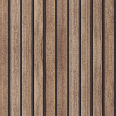 Abyssaly Wood Slat Wallpaper, Brown Shiplap Wood Grain Contact Paper Peel and Stick, Removable Self Adhesive Faux Wood Panel Wall Covering for Cabinets and Drawers 17.7 in X 236.2 in