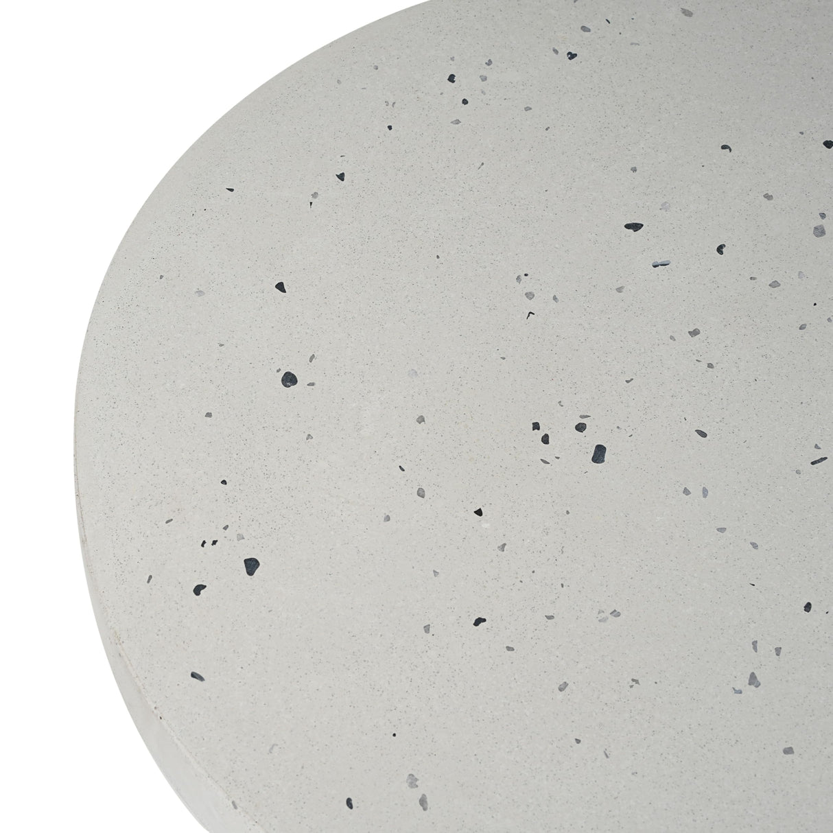 Christopher Knight Home Vex Set of 2 Concrete Outdoor Bench with Modern White Terrazzo Effect, Outdoor Dining Chairs, Oval Garden Bench with Pedestal Base, Extra Seating for Patio/Balcony, White Christopher Knight Home