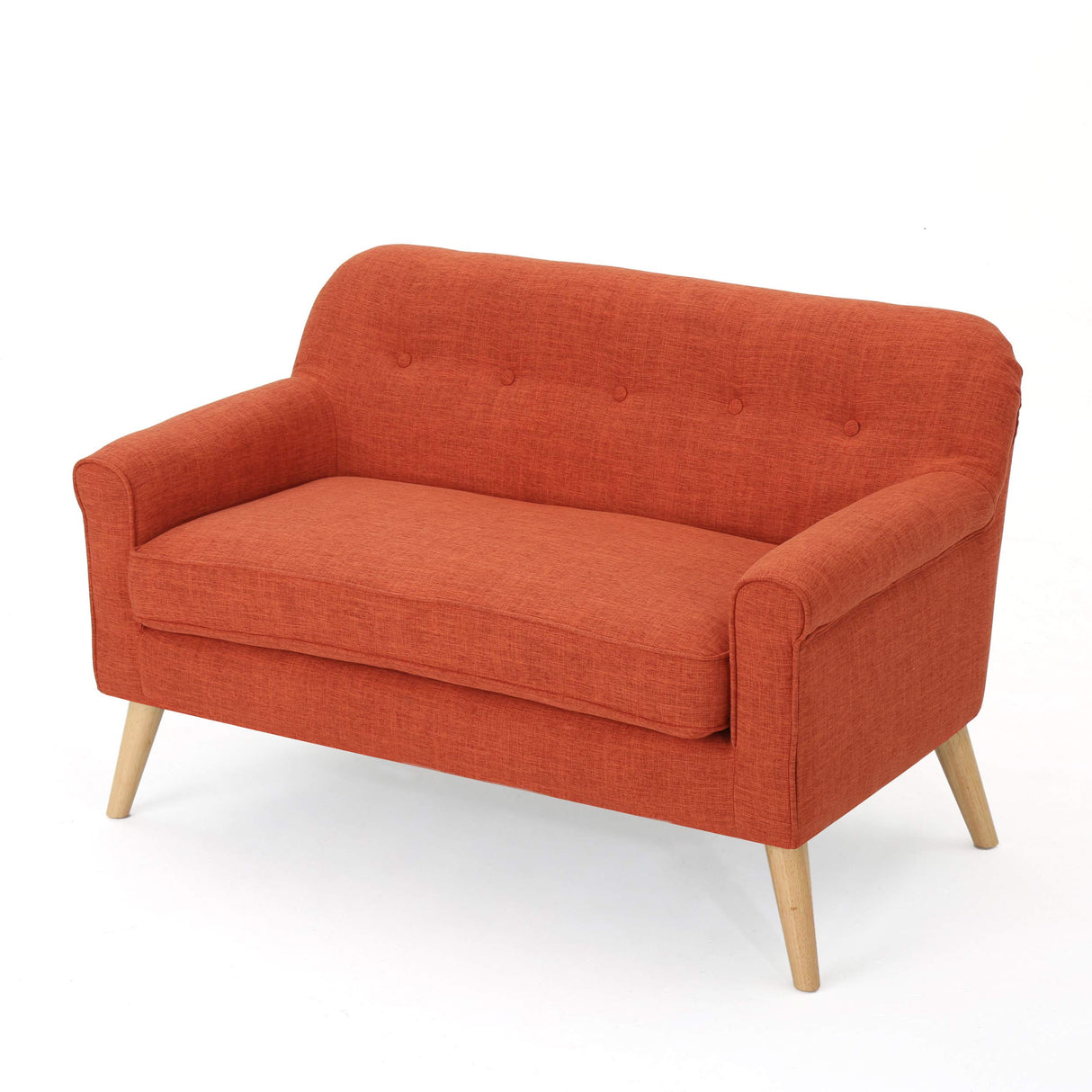 Christopher Knight Home Mariah Mid-Century Modern Loveseat, Muted Orange Christopher Knight Home