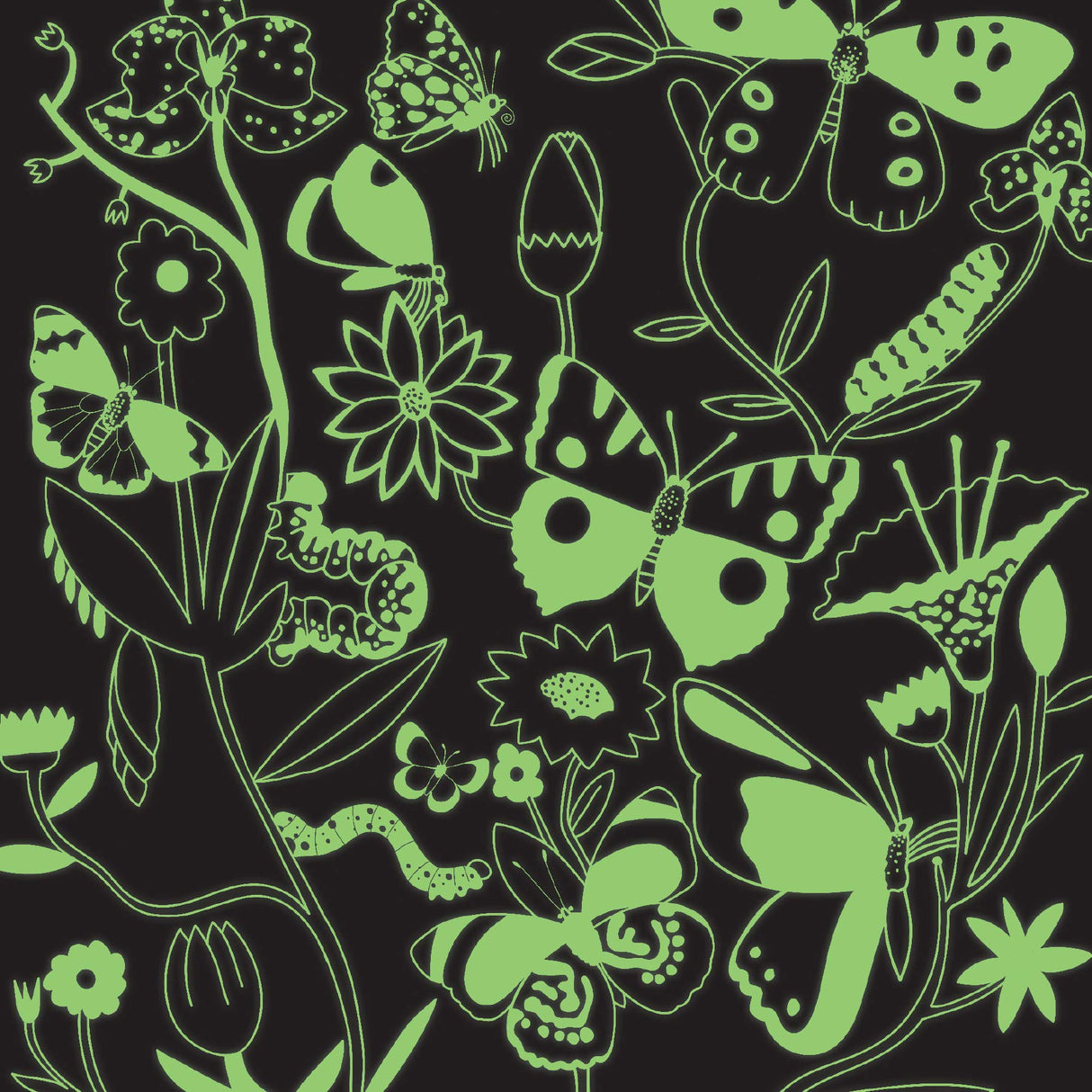 Mudpuppy Butterflies Illuminated 500 Piece Glow in the Dark Family Puzzle from Mudpuppy - 20" x 20" Glow in the Dark Puzzle, Perfect Family Activity, Ages 8+ Mudpuppy