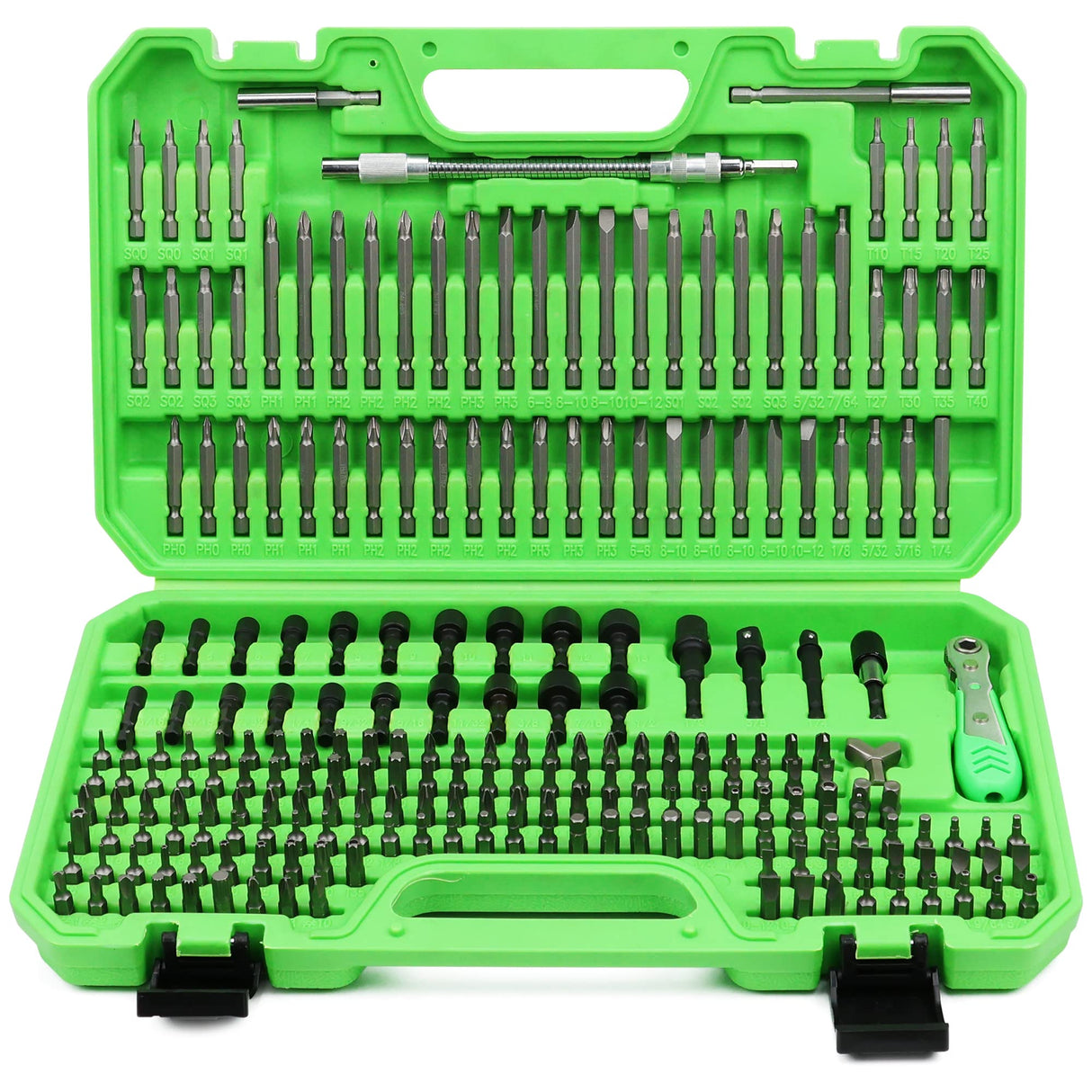 SWANLAKE 232PCS Ultimate Screwdriver Bit Set,Chrome Vanadium Steel Driver Bit Set, Includes Security Bits,Nut Driver, Ratchet Wrench and Bits Holder SWANLAKE GARDEN TOOLS