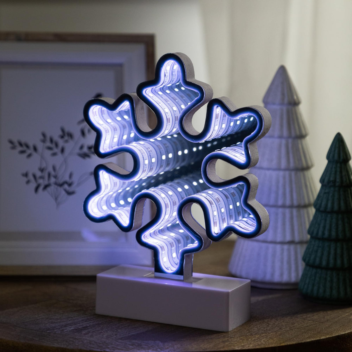 Northlight LED 3D Snowflake Christmas Infinity Mirror - 7.75" Northlight