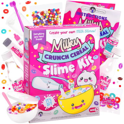 Original Stationery Milky Cereal Crunchy Slime Kit for Making Crunchy Creations, Fun Family Activity & Gift Idea for Girls - Cereal Slime Kit Girl Activity