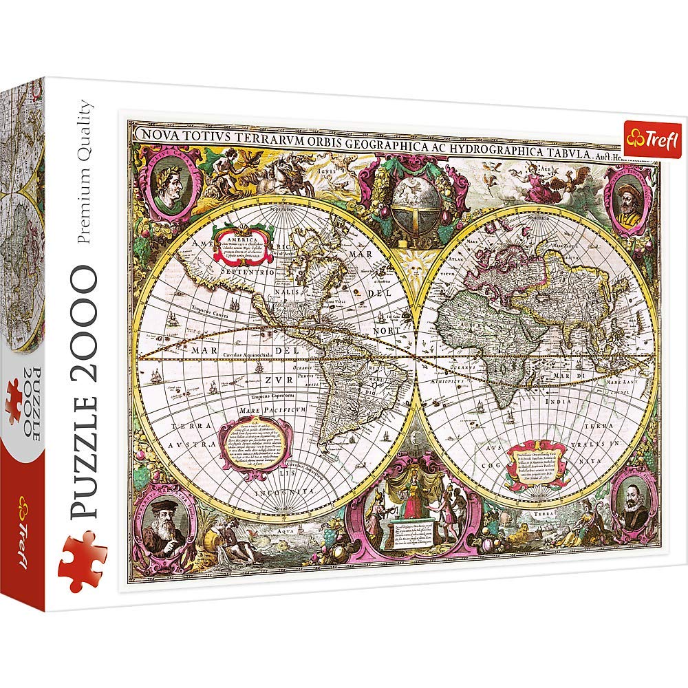 Trefl 2000 Piece Jigsaw Puzzles, New Land Puzzle, Earth Puzzle, Historical Puzzle, Old World Puzzle, Adult Puzzles, 27095 Trefl