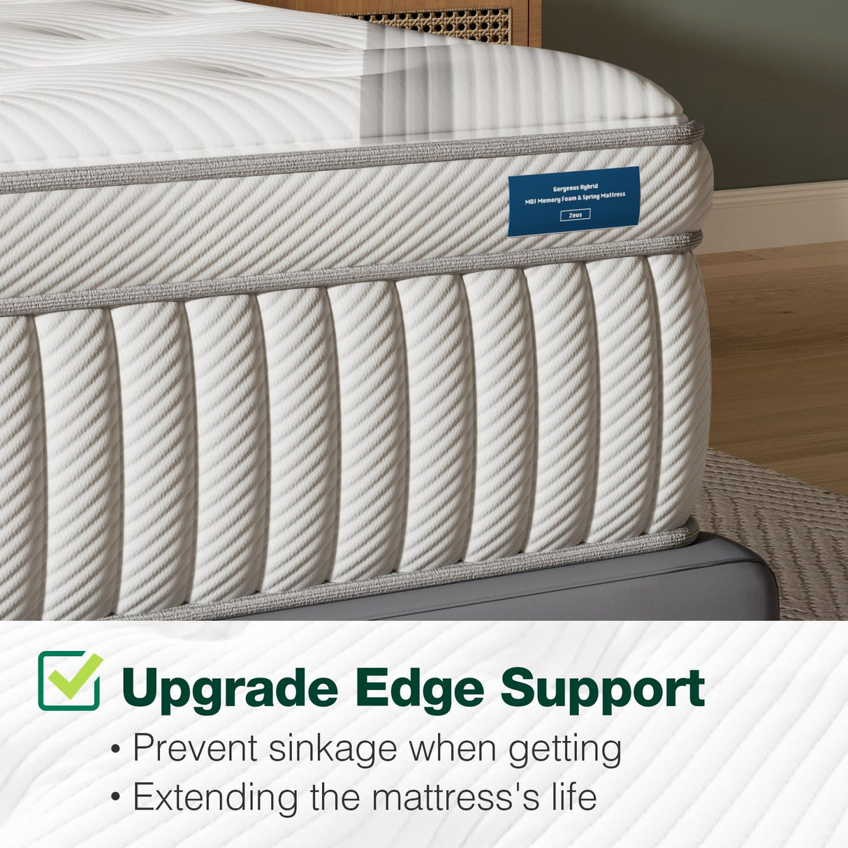 Lechepus California King Mattress,14Inch Memory Foam Hybrid Mattress with 7-Zone Pocket Spring,Cal King Size Mattress in Box, Medium Plush Mattress for Back Pain Relief,Motion Isolation,CertiPUR-US Lechepussleep