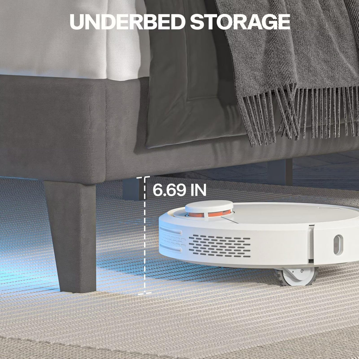 Lihimte Full Size Bed Frame with Led Lights, Upholstered Velvet Platform Bed Frames with Button Tufted Wingback Headboard and Footboard, Wooden Slats Support, No Box Spring Needed, Dark Grey Lihimte