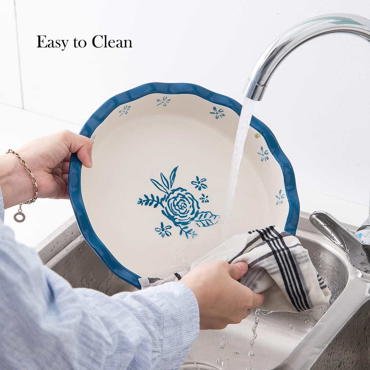 Wisenvoy Pie Pan Ceramic Pie Dish Pie Plate Deep Dish Pie Pan Non-Stick Pie Pans for Baking Pie Pans Pie Dishes Wisenvoy