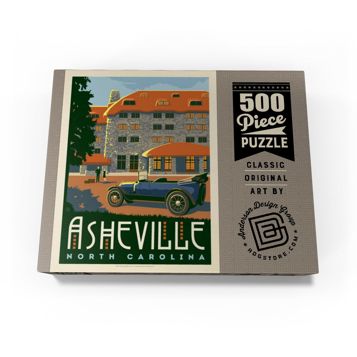 MyPuzzle Asheville: North Carolina, Vintage Poster - Premium 500 Piece Jigsaw Puzzle for Adults MyPuzzle.com