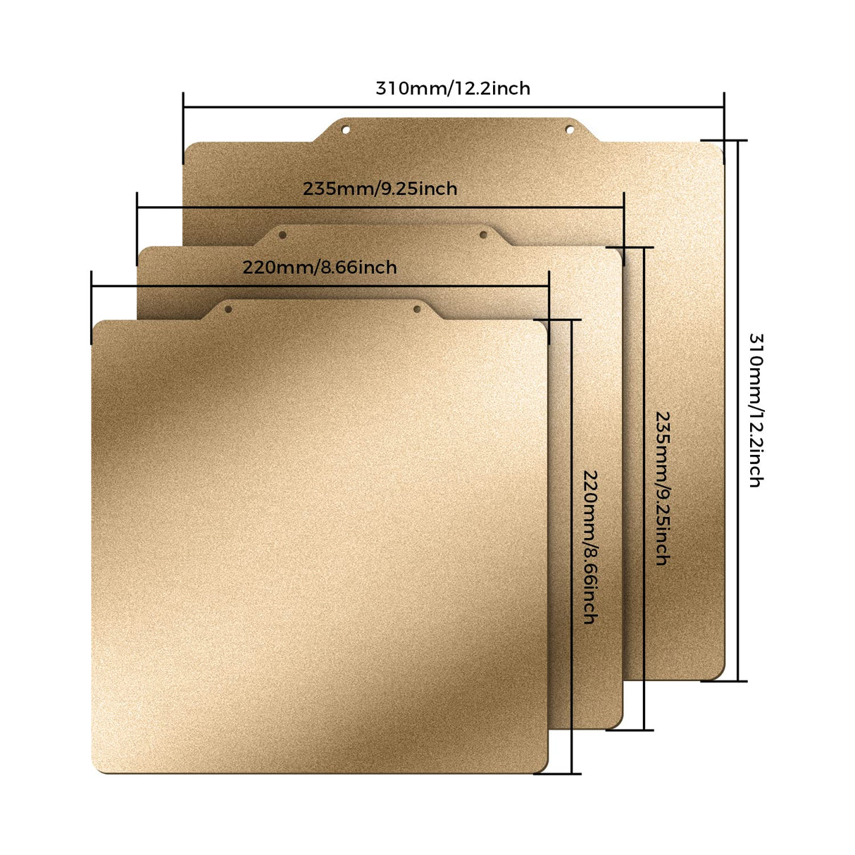 3D Printer Platform Double Sided Textured PEI Sheet, Removable Flexible Spring Steel PEI Build Plate 235x235 mm Heated Bed, for Creality Ender 3/Ender 3 Pro/Ender 3 S1/3 S1 Pro Hot Bed Jusnboir