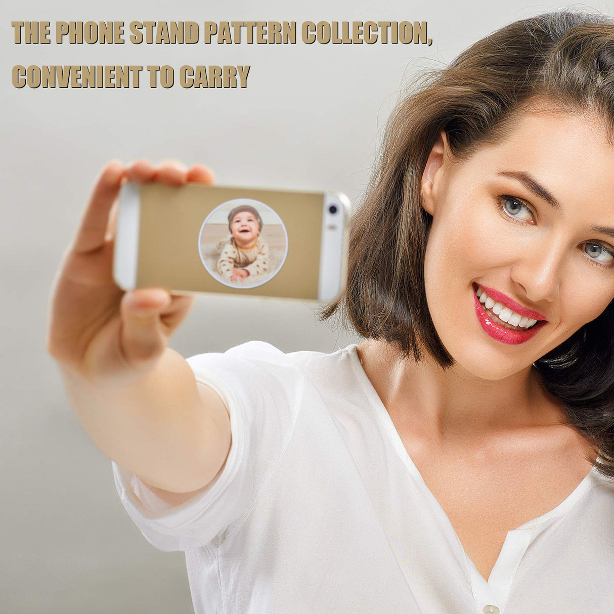 15 Pieces Blank Sublimation Phone Holders Collapsible Tablets and Cell Phones Grip Holder Adhesive Blank Finger Stand Holder with Double-Sided Tape (White) Weewooday