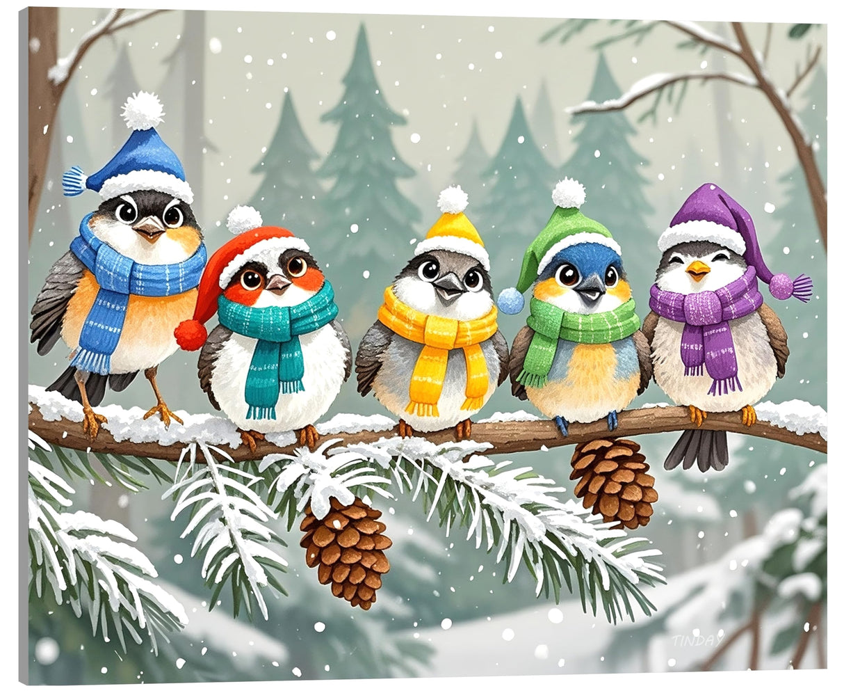 TINDAY Paint by Numbers Kit for Adults Cardinal Paint by Number for Adults Painting by Number for Adult Christmas Painting Kits for Adult Canvas Painting Home Decor Wall Art 16x20 Inch TINDAY