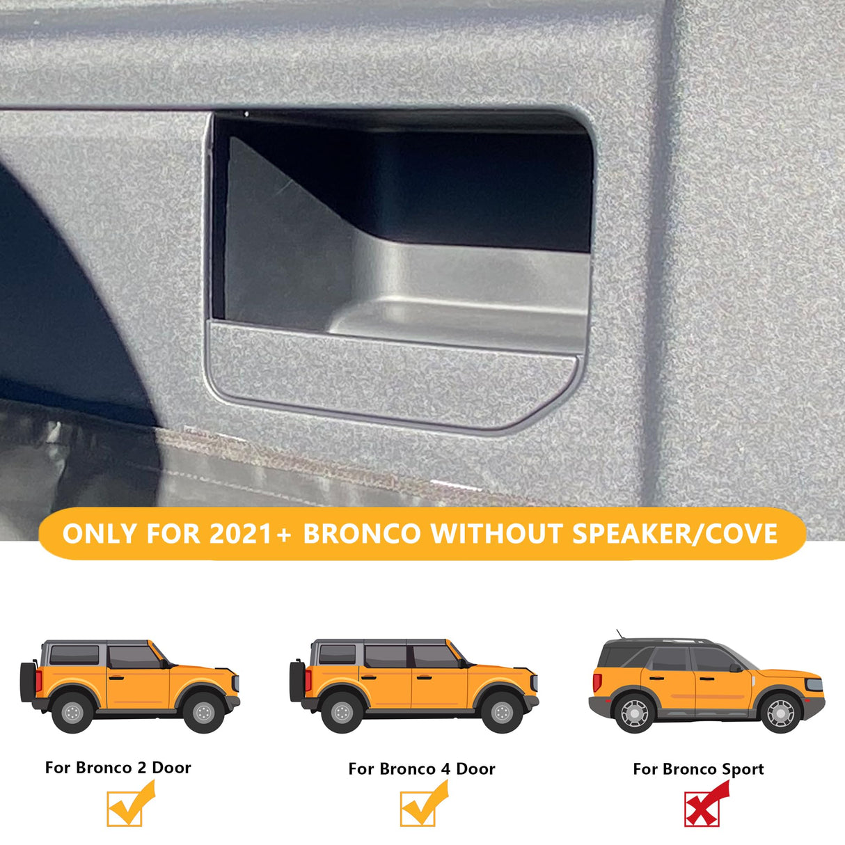 RERPRO Trunk Storage Organizer Gun Safe Lock Box Compatible with 2021 2022 2023 2024 2025 New Ford Bronco 2/4 Door Interior Accessories Rear Cargo Security Vault Tray with 3 Digit Combo Password Black RERPRO
