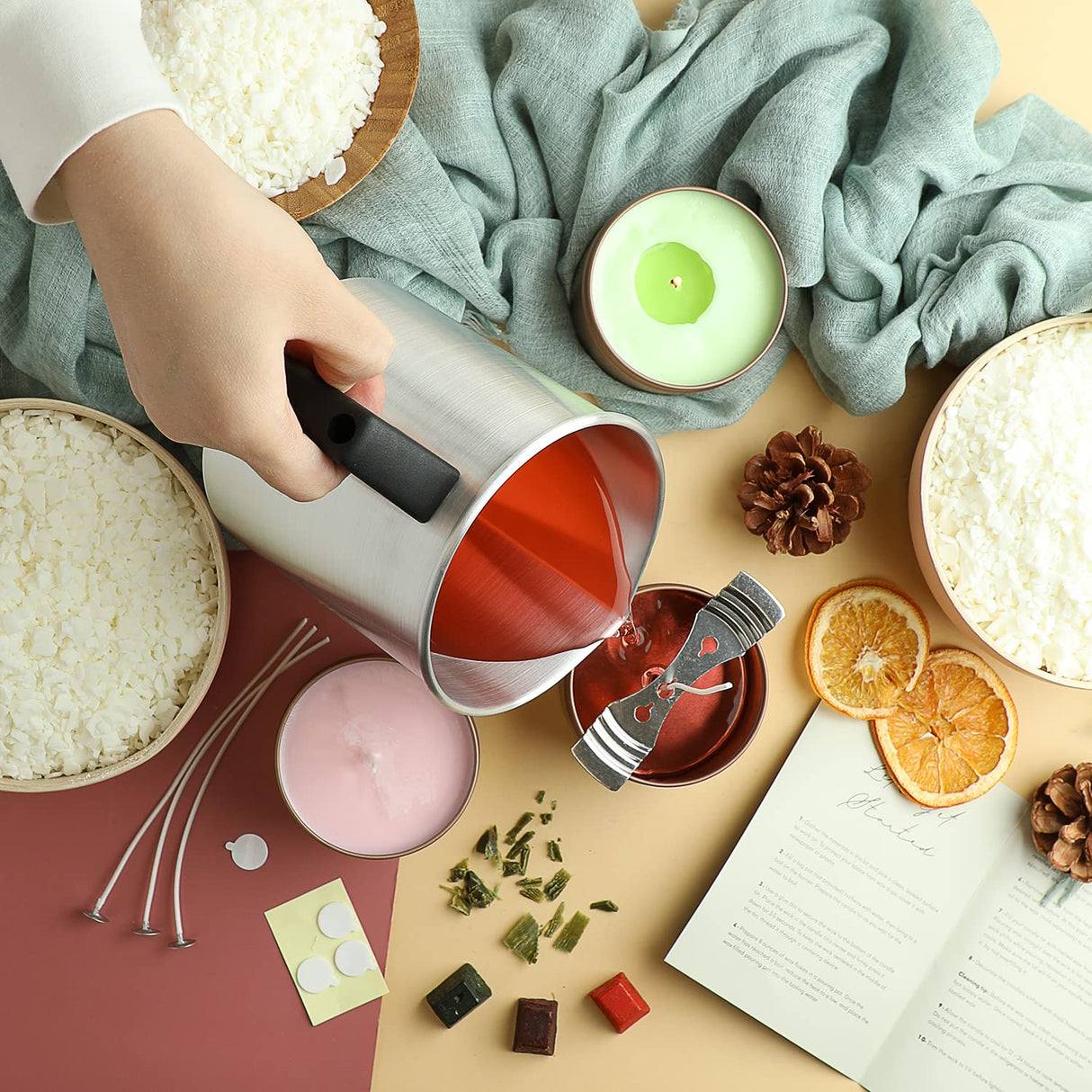 Etienne Alair Soy Candle Making Kit for Adults & Kids, Candle Making Supplies, DIY Candle Making Kit for Beginners, Natural Soy Wax Candle Making Kits - Complete Candle Kit, 1 Lbs Etienne Alair