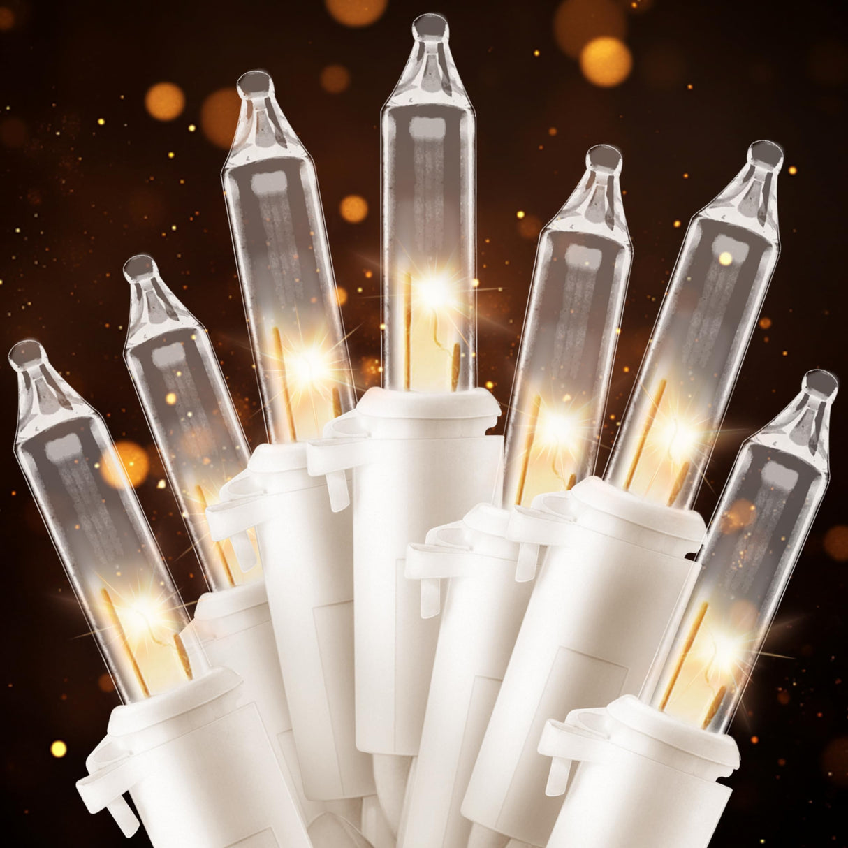 JOIEDOMI Christmas String Lights Indoor,100 Count Mini Warm Fairy Light,21.5FT Lighting Decor for Patio Dorm Classroom Bedroom Holiday Wedding Party Garland Birthday Festival Valentines Day,White Wire Joiedomi