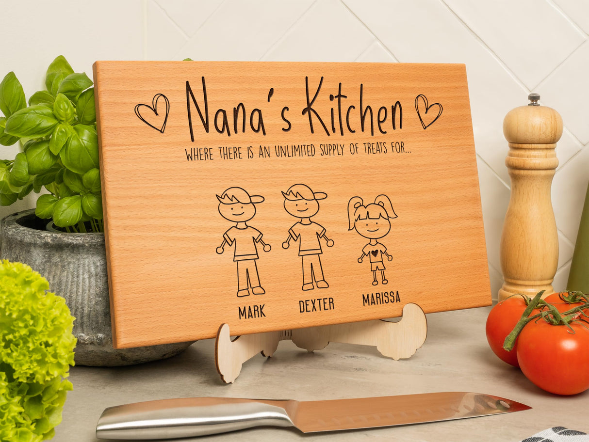 Robest's Gift For Grandma - Grandma Gifts, Custom Cutting Boards Wood Engraved, Personalized Cutting Boards Wood Engraved, Stuff For Moms Birthday, Mothers Day Kitchen Gifts, Cutting Board Customized Generic