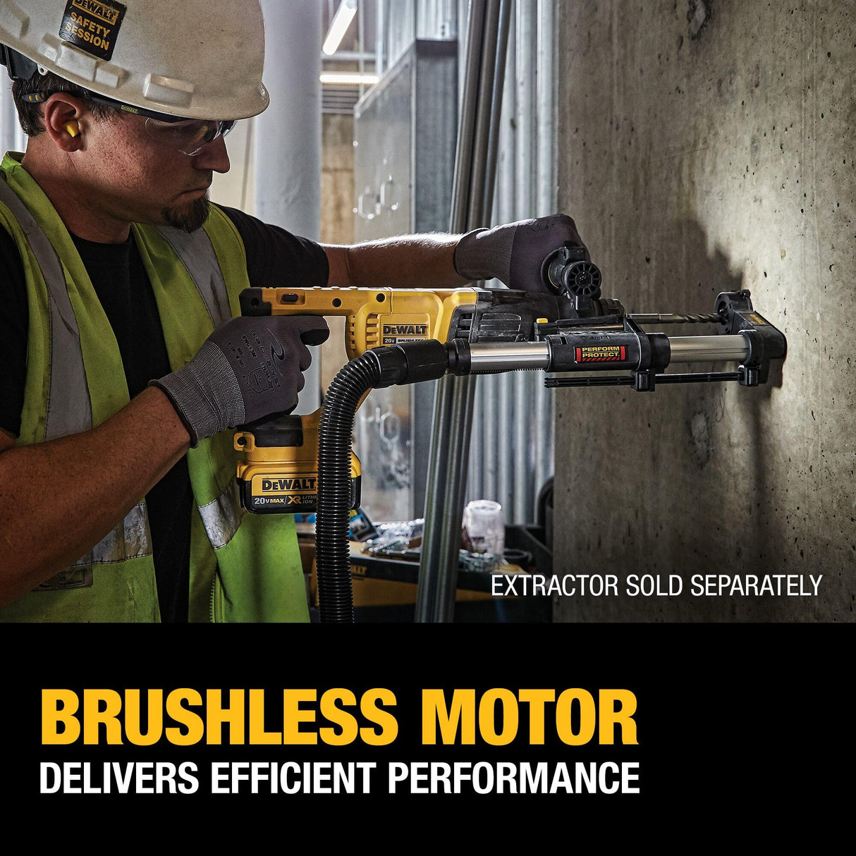 DEWALT DCH133M2 20V Max XR Brushless 1” D-Handle Rotary Hammer Kit DEWALT