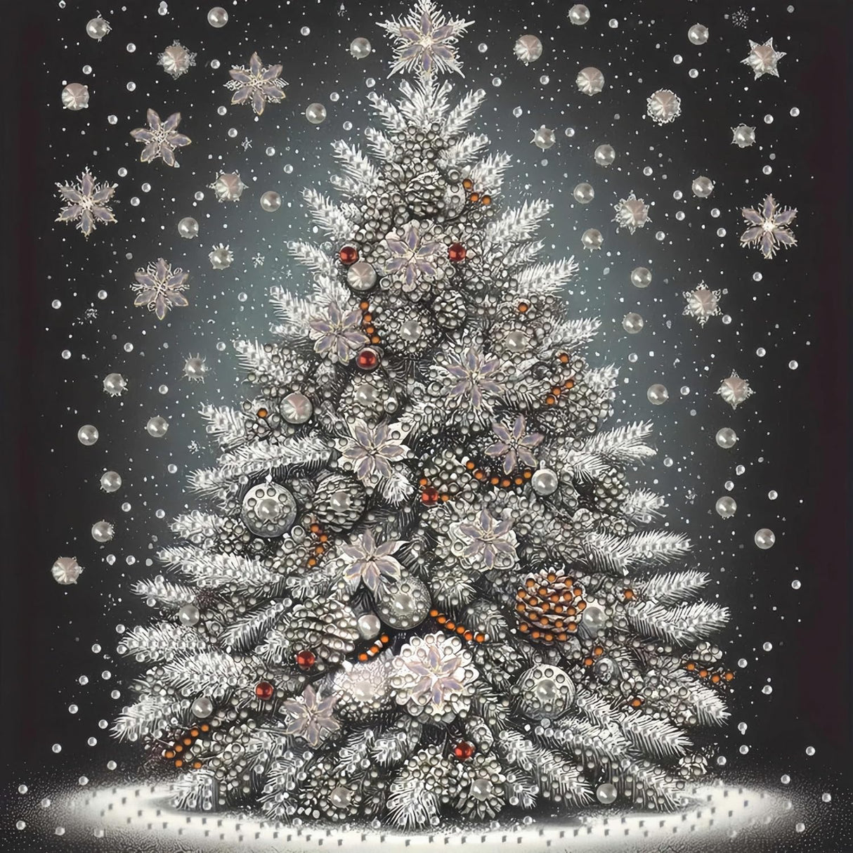 5D Christmas Diamond Art Kits for Adults, Christmas Tree Diamond Painting Kits for Beginners, DIY Special Shaped Paint by Diamonds Crystal Gem Art Painting Kit, for Home Wall Decor 11.8x11.8inch GXGLLPZBY