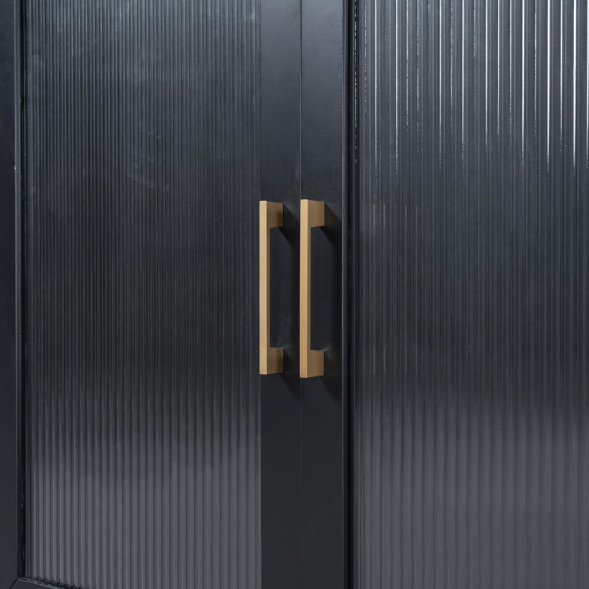 Queen Size Murphy Bed with Frosted Glass Doors Design, Fake Drawers, Metal Legs,Solid Wood Storage Bed for Small Spaces Apartments Studio (Black/S) Quarte