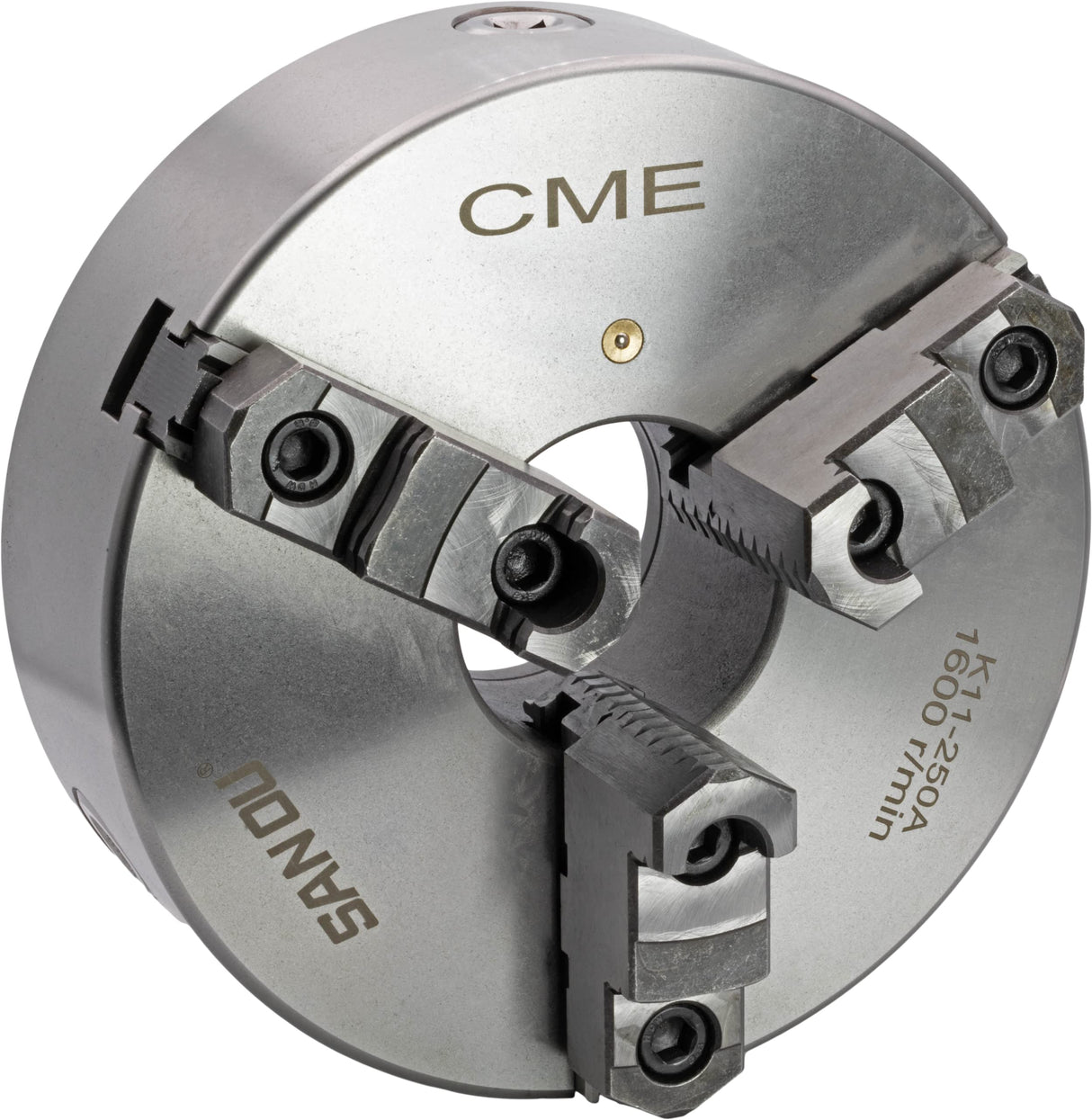 CME 10" 3-Jaw Self-Centering (Scroll) Lathe Chuck, Plain (Flat) Back, Two-Piece Reversible Jaws CME Tools