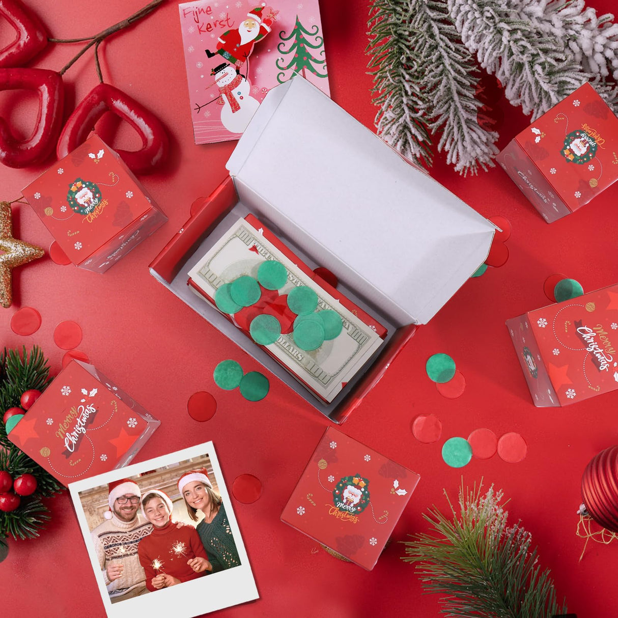 BABORUI Money Surprise Box - Christmas Gift with Confetti Explosion for Women, Men, and Kids BABORUI