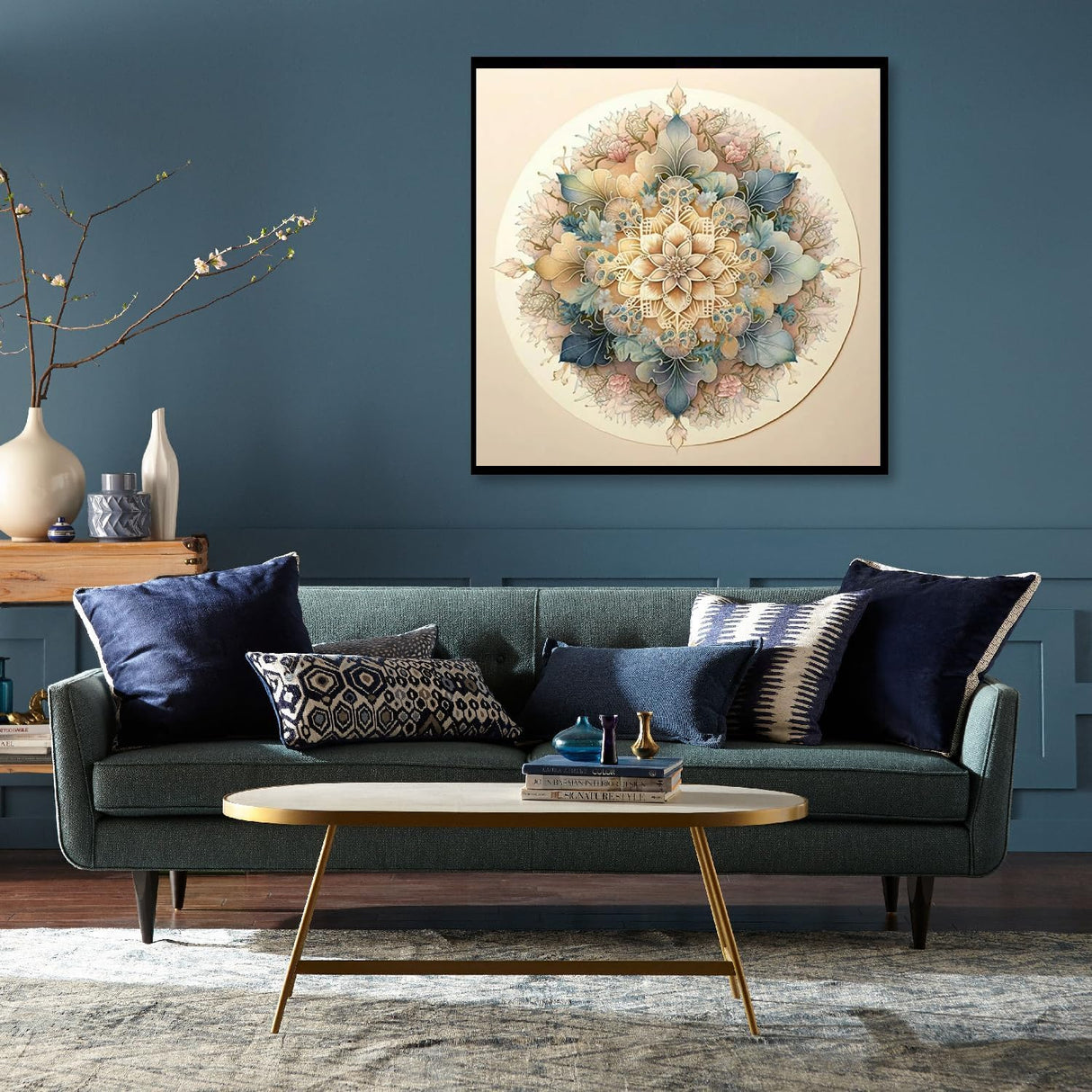 KTHOFCY 5D DIY Diamond Painting Kits for Adults, Mandala Flower Full Drill Embroidery Cross Stitch Crystal Rhinestone Paintings Pictures Arts Wall Decor Painting Dots Kits 11.8X11.8 inch KTHOFCY