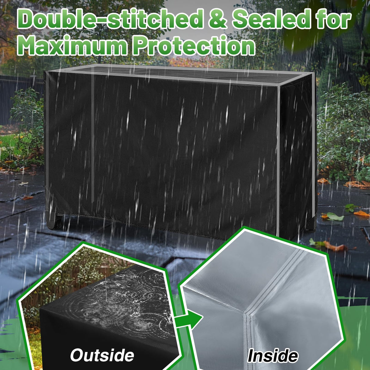 PAMASE Outdoor Dining Cart Cover - 54"L*23"W*35"H Grill Covers for Keter Unity XL Portable Cabinet Bar, Heavy Duty Waterproof BBQ Food Prep Table Serving Worktable Metal Movable Station PAMASE