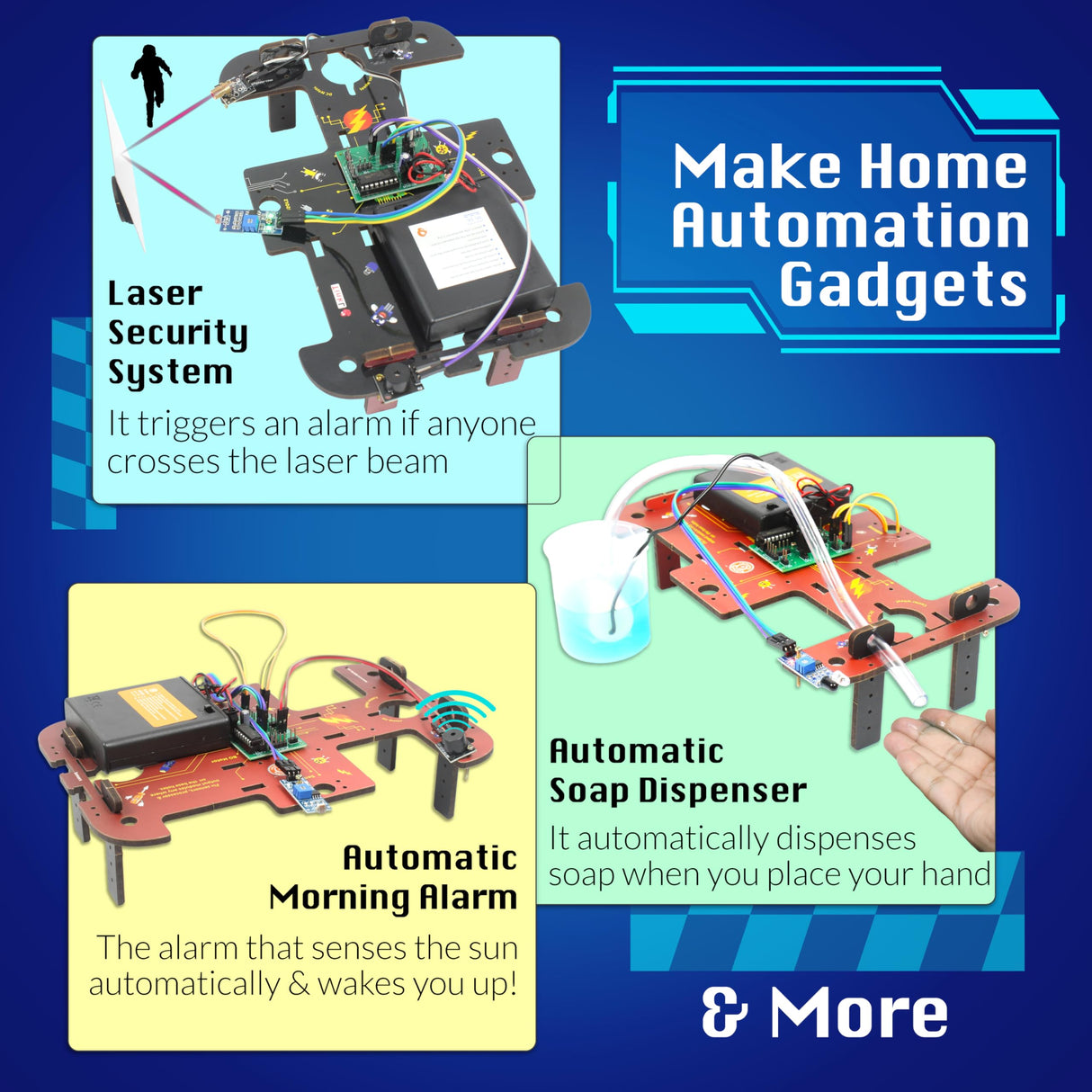 Butterfly EduFields 10-in-1 STEM Robotics Kit for Kids Ages 8-14 | Electronics & Engineering Science Kit with Circuit Board Projects | Educational Robot Building Kit Butterfly EduFields
