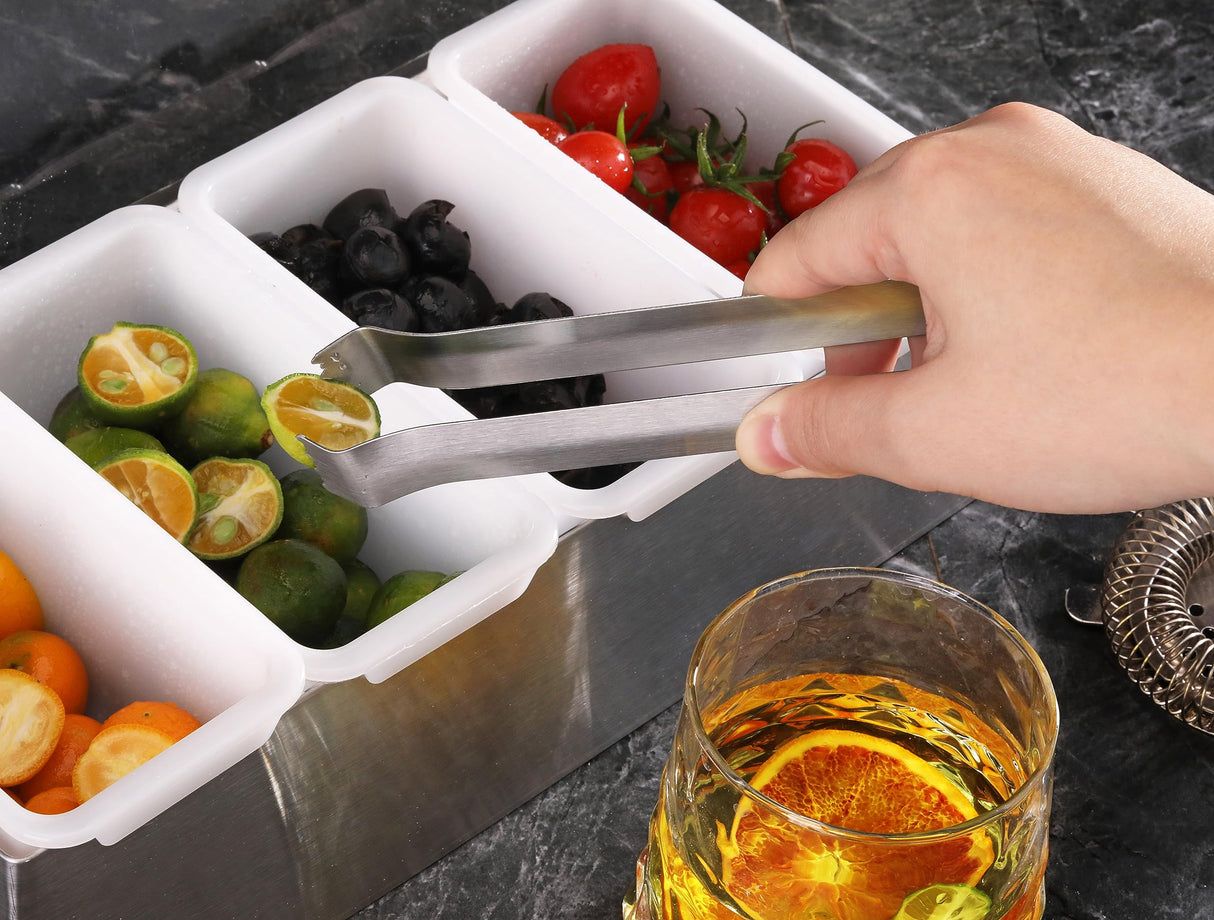 New Star Foodservice 42269 Restaurant-Grade Pom Tong, Stainless Steel, 6.5 inch, Set of 6, Silver New Star Foodservice