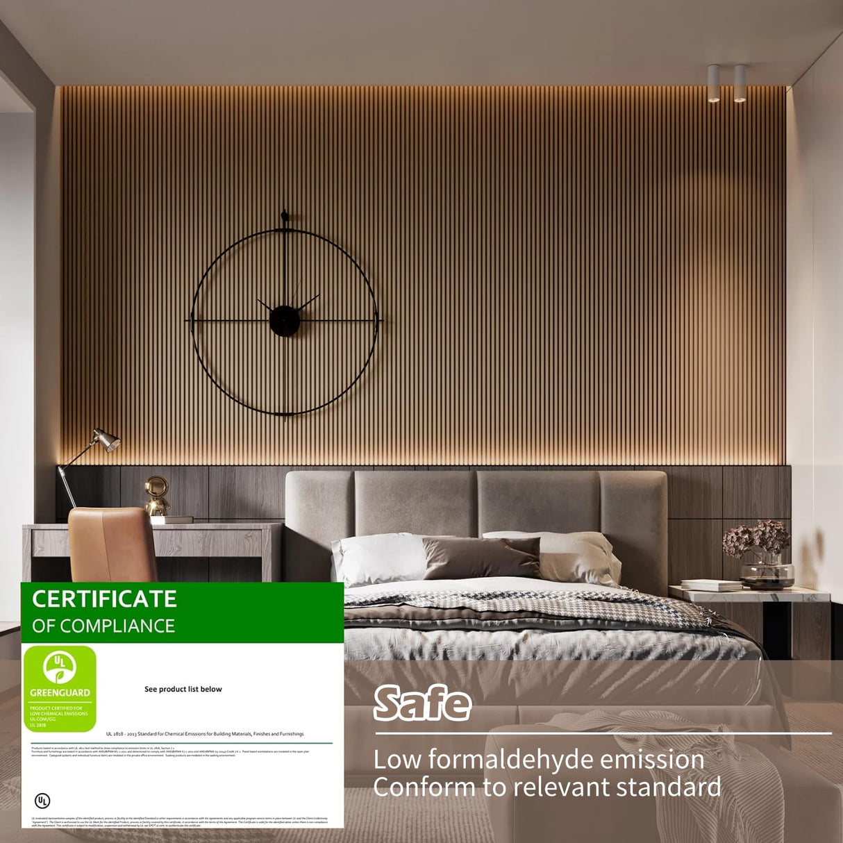 Kieacia Wood Slat Acoustic Panels for Wall and Ceiling | 3D Slat Wood Panels| Decorative Soundproof Paneling | Noise Reduction | 94.49"x 23.62" Each Box-Natural Walnut Kieacia