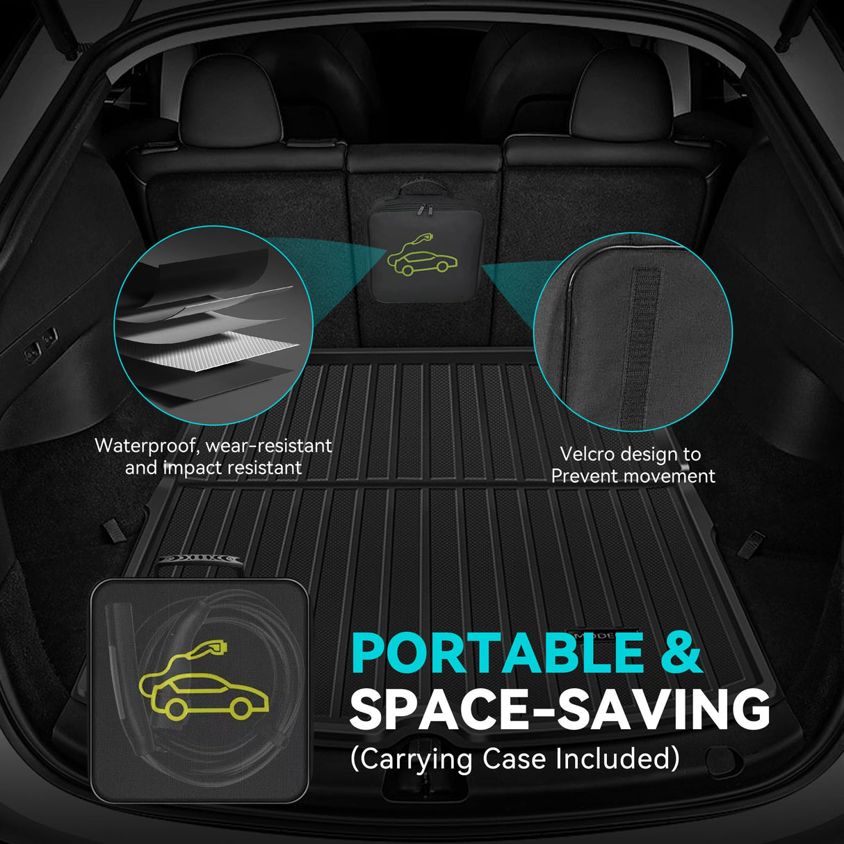 TRFIKNE 21ft/ 6M Tesla Extension Cord, Max 50A 12KW Tesla Charger Extension Cable, Tesla Charging Cable for Model Y/3/S/X, Fits All Tesla Mobile Chargers or Wall Connectors, Tesla EV Extension Cord TRFIKNE