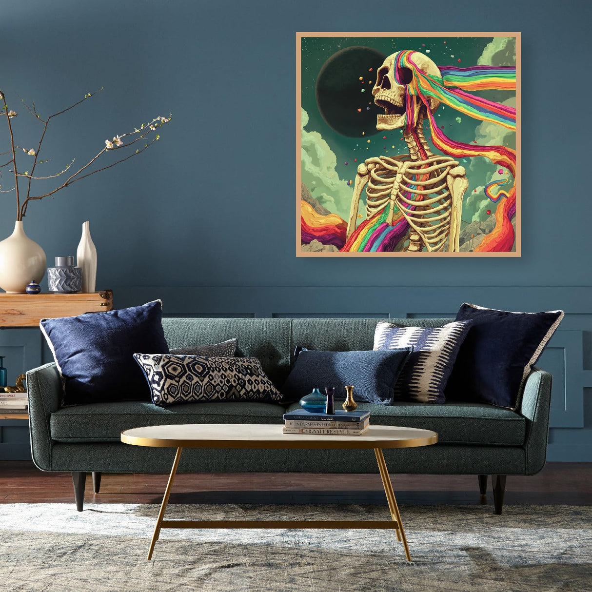 ShiCattle Skull Diamond Art Kits for Adults Beginners,DIY Full Round Drill Diamond Painting Kits Rainbow,Paint by Diamonds Dot Gem Art Crystal Easy,Home Wall Decor 13.7X 13.7Inch ShiCattle