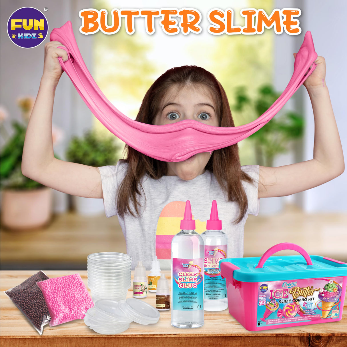 Gift Butter Slime Kit for Girls 10-12, FunKidz Ice Cream Soft Slime Making Kit Ages 8-12 Kids Slime Toys Ideal Birthday Party Present FUN KIDZ