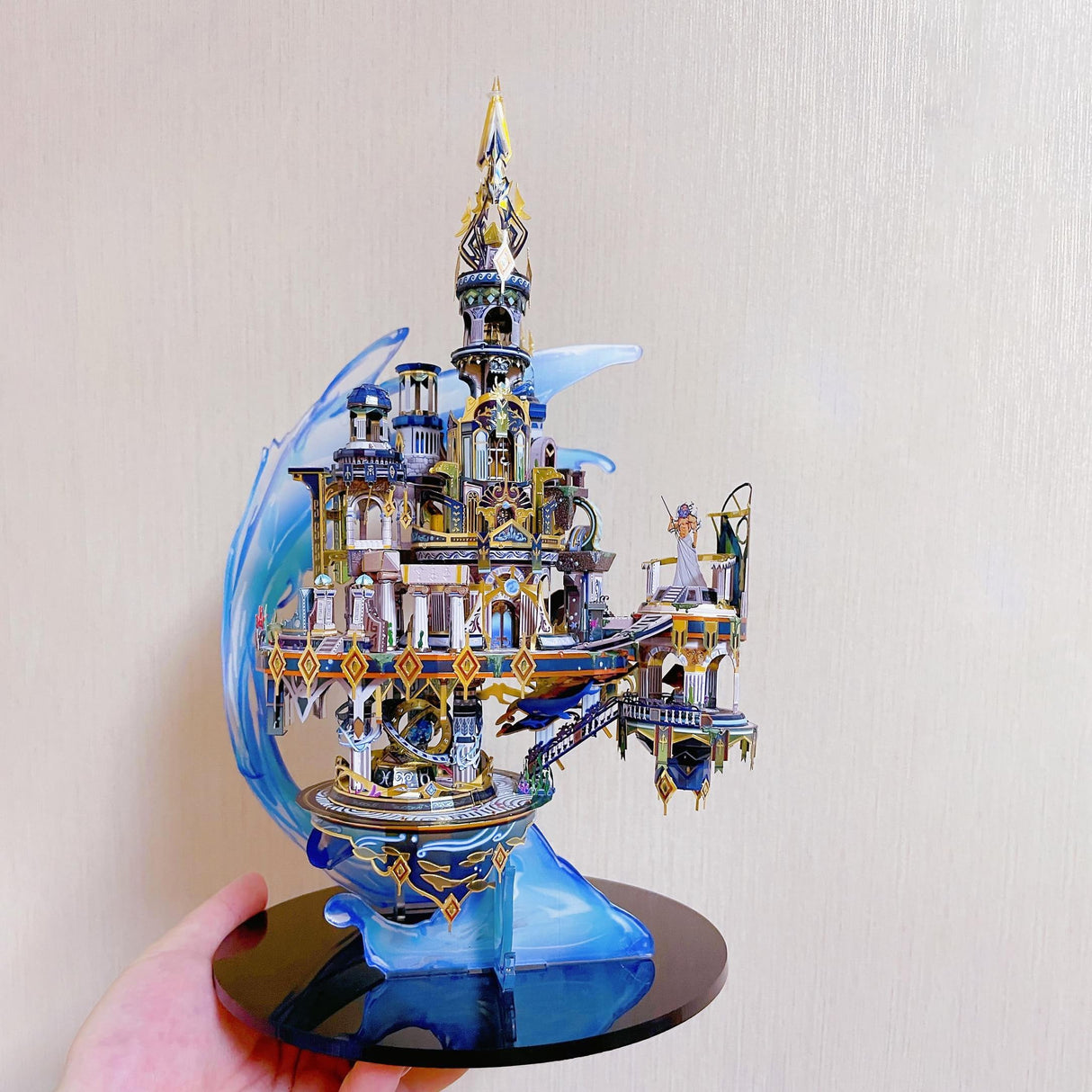 MU 3D Metal Puzzles for Adult Atlantis Palace, Lost World DIY Metal Model Kits Building Architecture Assembling Brain Teaser, Xmas Birthday New Year Girlfriend Gift Desk Home Decor MU