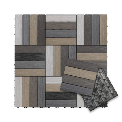 NewTechWood UltraShield Naturale 1 ft. x 1 ft. Quick Deck Outdoor Composite Deck Tile in Mixed Gray (10 sq. ft. per Box)