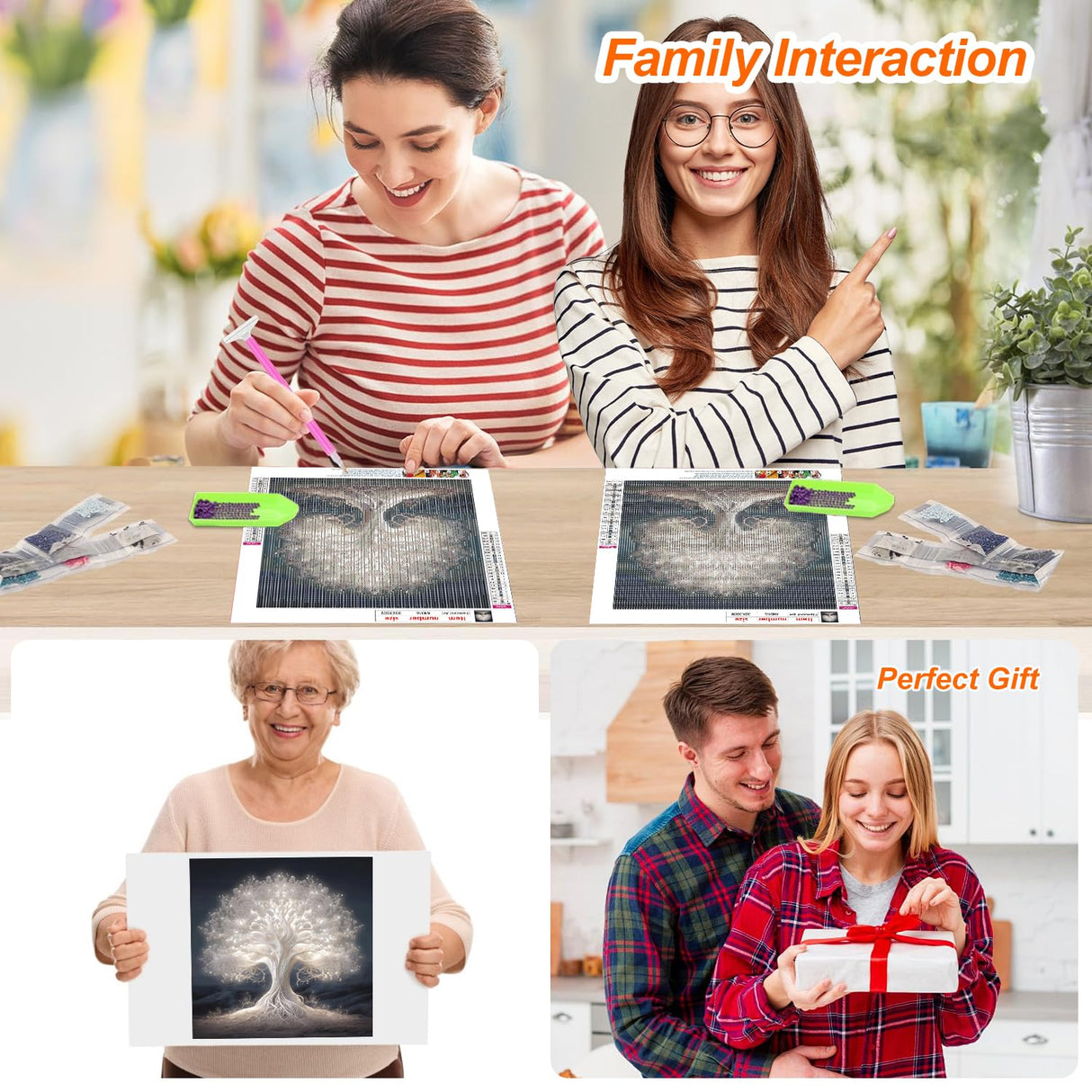 Anuver Tree of Life Diamond Painting Kits for Adults, 5D DIY Diamond Art Kits for Beginners, Full Drill Diamond Painting Kits for Home Wall Decor, Landscape, 12x12 Inch Anuver