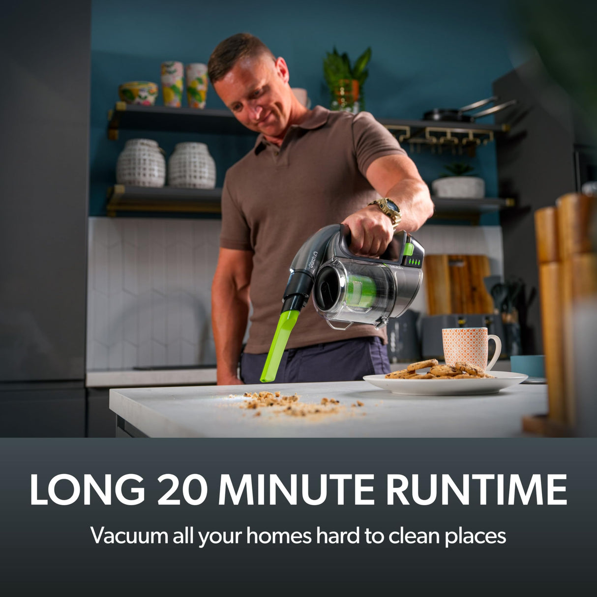 Gtech Multi MK2 Cordless Handheld Vacuum Cleaner with Powered Brush Bar - Mulitple Attachments - Perfect for Home, Stairs, Cars, and More - Rechargeable 22v Li-ion Battery - Lightweight (3.5 lbs.) Gtech