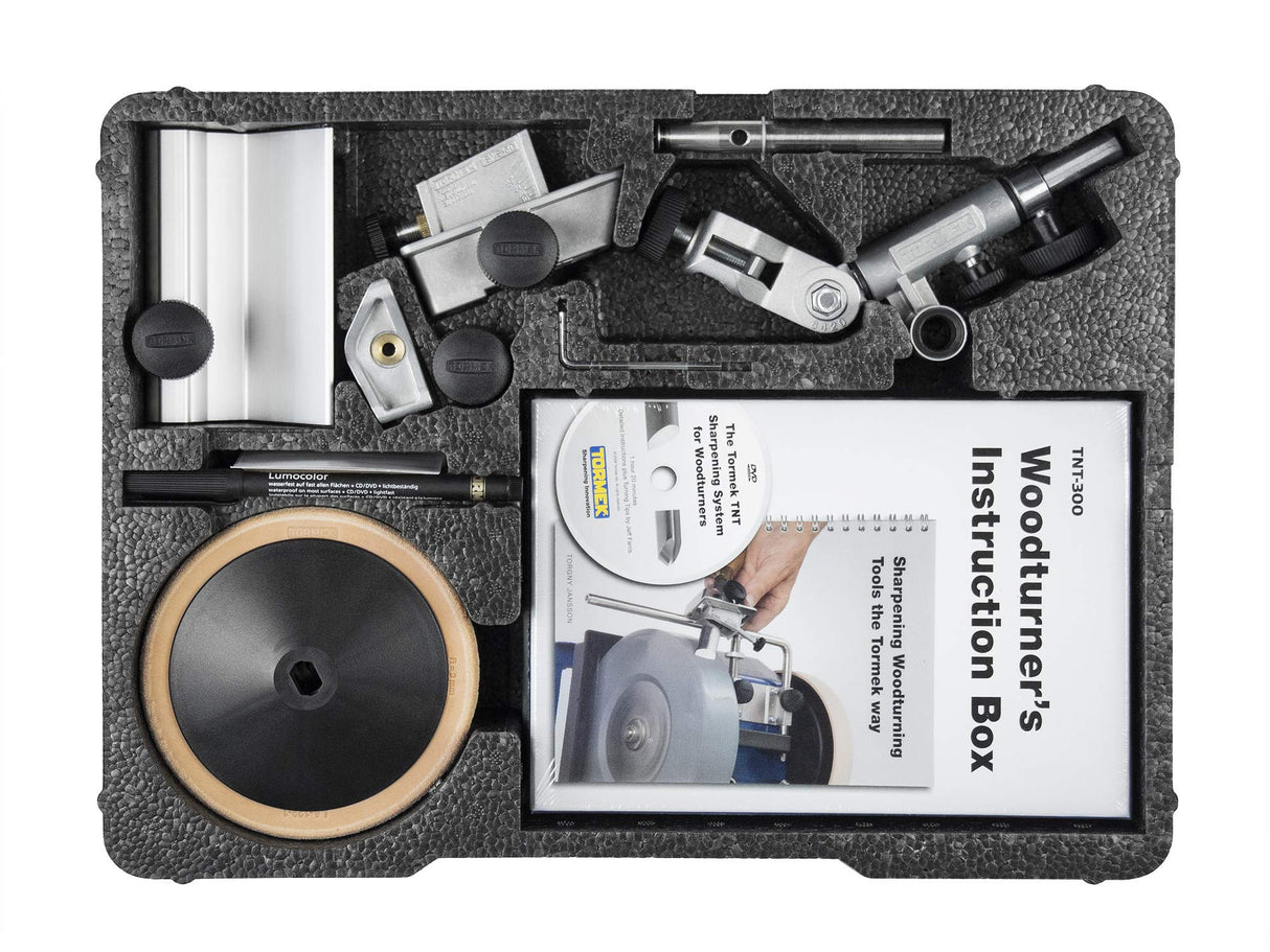 Tormek T-8 Woodturner's Kit (Tormek T-8 Original + Tormek TNT-808 Woodturner's Kit) - Sharpener Containing All Jigs Necessary to Sharpen Wood Turning Tools (US Version) Tormek