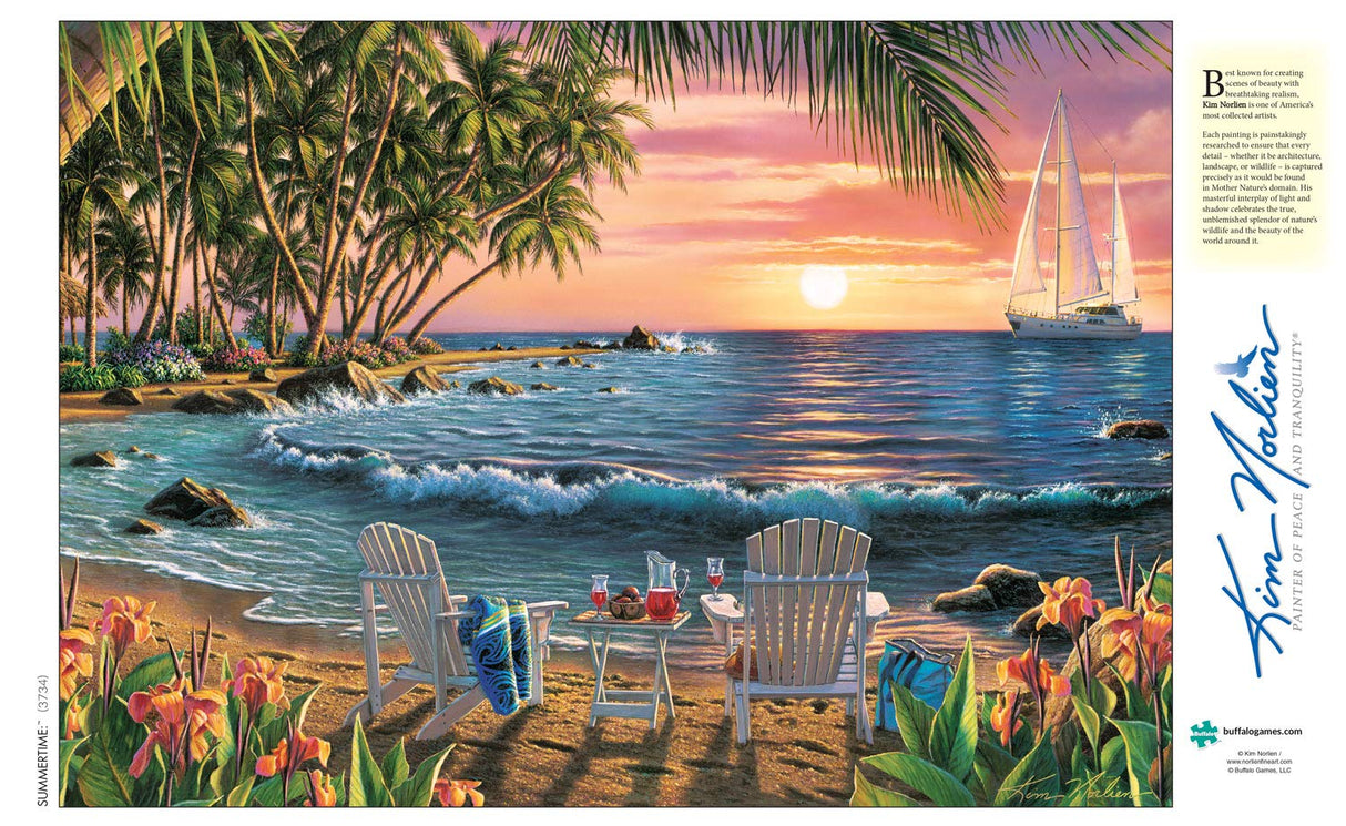 Buffalo Games - Kim Norlien - Summertime - 500 Piece Jigsaw Puzzle For Adults -Challenging Puzzle Perfect for Game Nights - Finished Size is 21.25 x 15.00 Buffalo Games