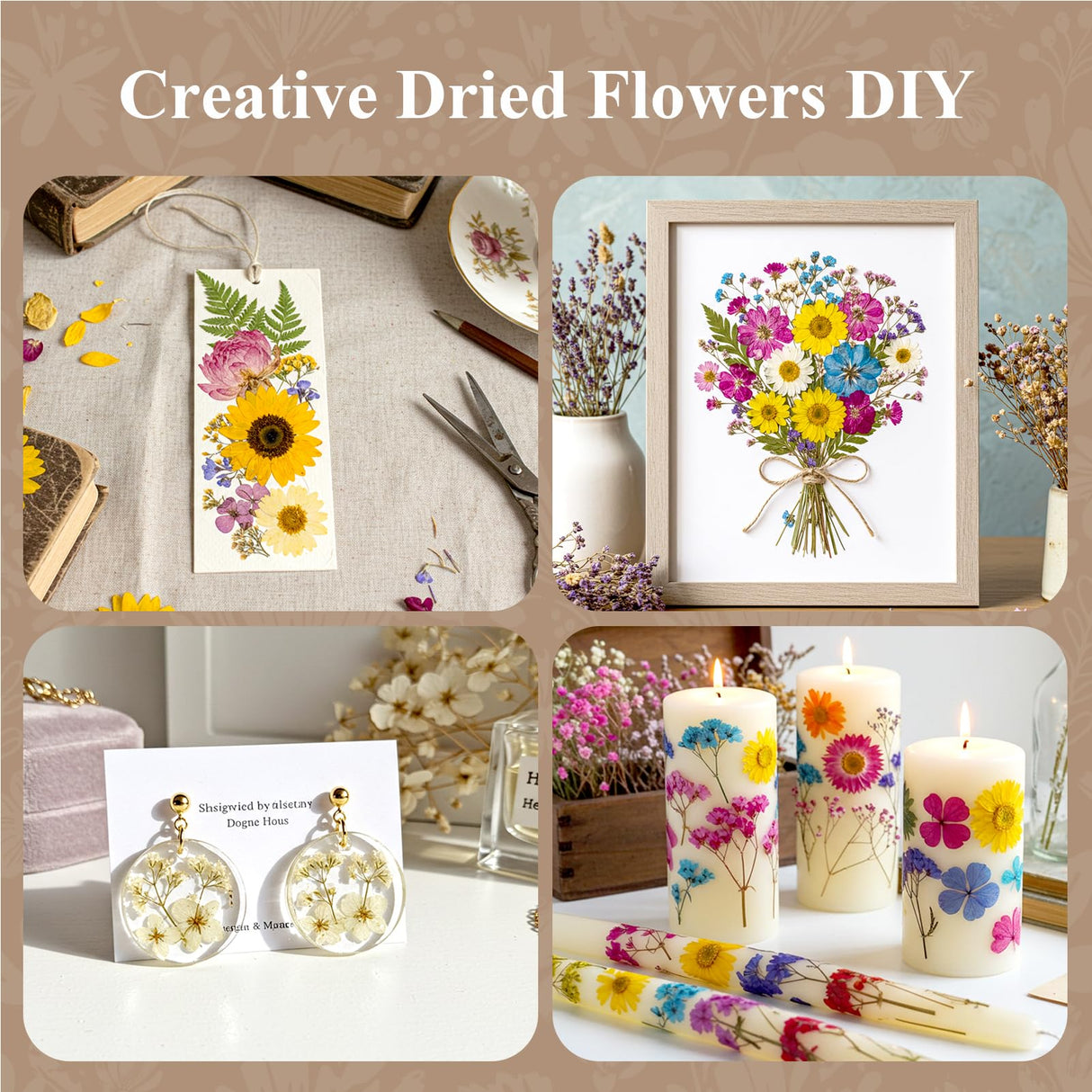 Aboofx Flower Press Kit, Craft Kits 8.6"x6.5" 8 Layers Wooden Flowers Pressing Kit for Crafts Pressed Flowers and Plant for DIY Art, Preservation for Bookmark Frame Wedding Flower Drying Aboofx