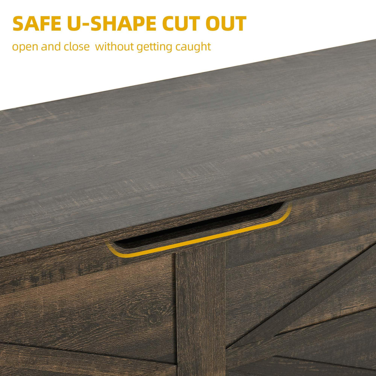 DWVO Storage Bench, Farmhouse Storage Chest with 2 Safety Hinges, 39.4" Retro Wooden Storage Organizer, Shoe Bench for Entryway, Bedroom, Living Room, Dark Rustic Oak DWVO