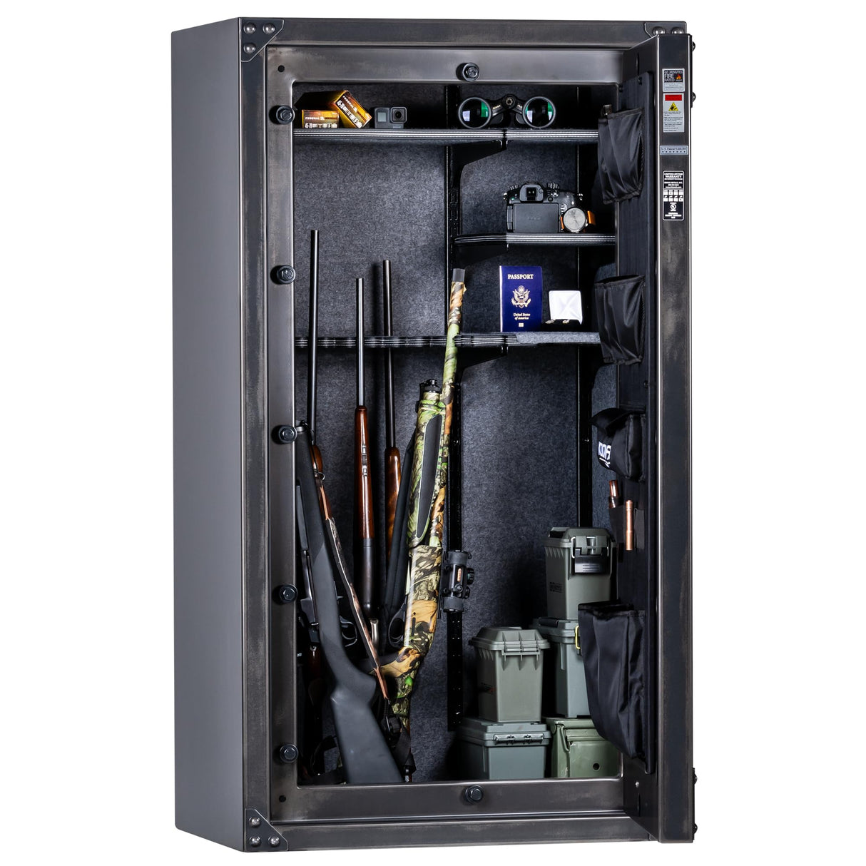 Kodiak Home Gun Safe for Rifles & Pistols | KSX5933 by Rhino Metals with New SafeX Security System | 41 Long Guns & 6 Pistol Pockets | 60 Minute Fire Protection | Antiqued Finish | 541lbs Kodiak