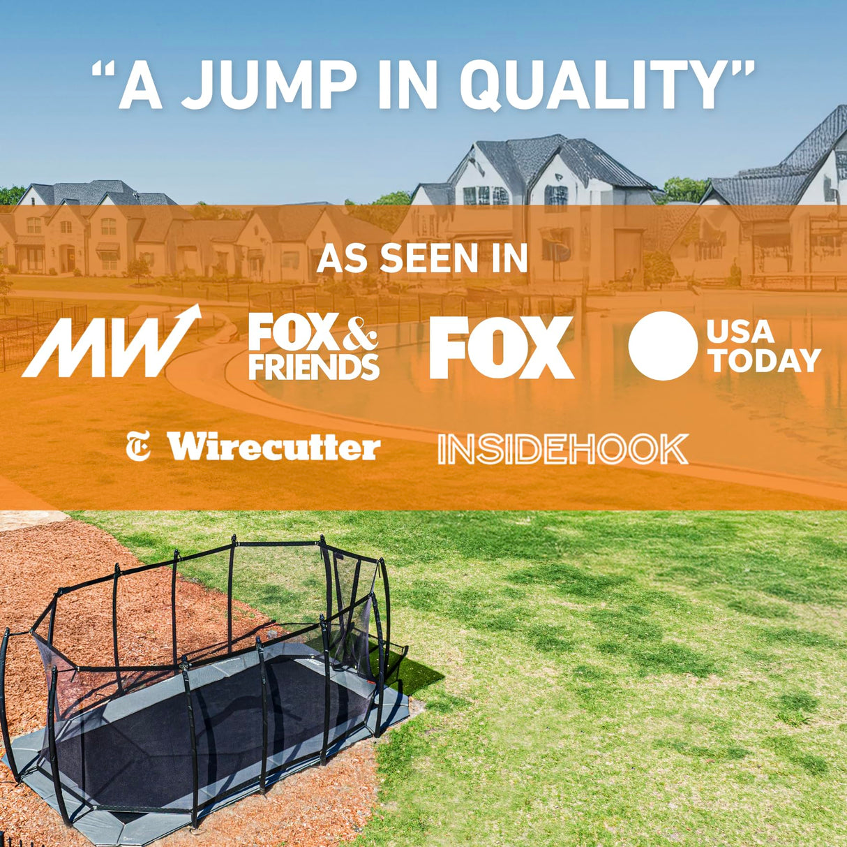 Avyna Premium Rectangle In-Ground Trampoline, 10x14 FT, 10x17 FT, 12x18 FT – Outdoor Trampoline for Kids and Adults with Advanced Safety Features Avyna