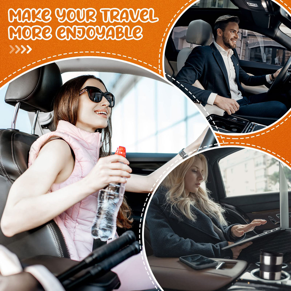 Ceramic Car Sublimation Blanks Cupholders Sandstone for Car Cup with Finger Notch for Easy Removal Car Ceramic Auto Cupholder Keep Vehicle from Cold Drink Sweat Stain Spill (100 Pieces) Frienda