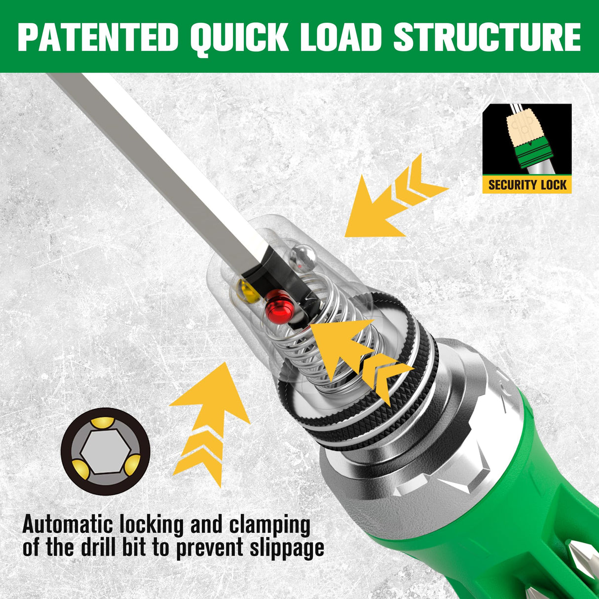 SK 12-in-1 Ratcheting Screwdriver, 216-P, Multi-bit Driver with Quick-Load Mechanism, S2 Steel, with Phillips, Slotted, Star, Square Bits Stored in Handle SK