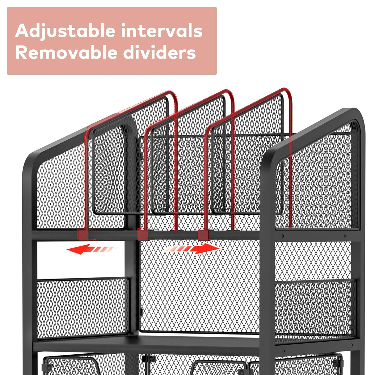 Huxitocan 4-Tier Rolling File Cart with Hanging File Organizer, Mobile File Cabinet with Storage Drawer, Rolling Utility Cart Storage and Organizer Office Cabinet for Home Office Huxitocan