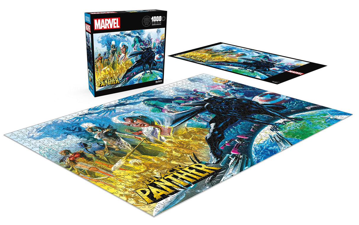Buffalo Games - Marvel - Black Panther #1 Alex Ross - 1000 Piece Jigsaw Puzzle for Adults Challenging Puzzle Perfect for Game Nights - Finished Size is 26.75 x 19.75 Buffalo Games