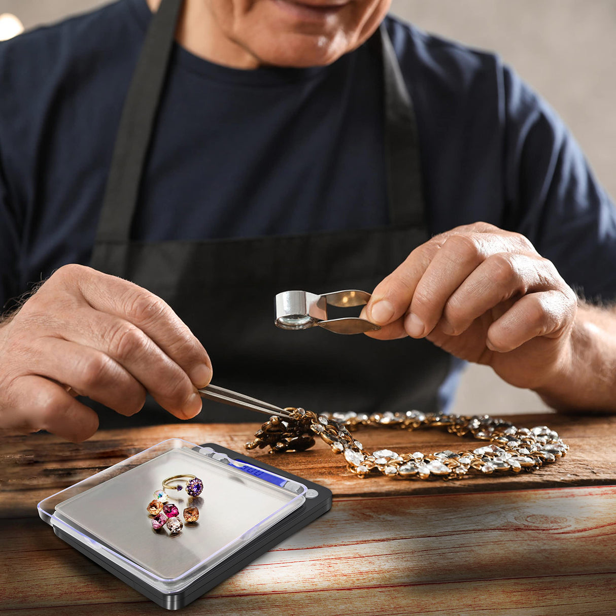 Fuzion Digital Gram Scale with 2 Trays, 500g/ 0.01g Small Jewelry Scale, 6 Units Gram Scales Digital Weight Gram and Oz, Tare Function, Digital Herb Scale for Food, Mini Reptile Fuzion